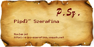 Pipó Szerafina névjegykártya